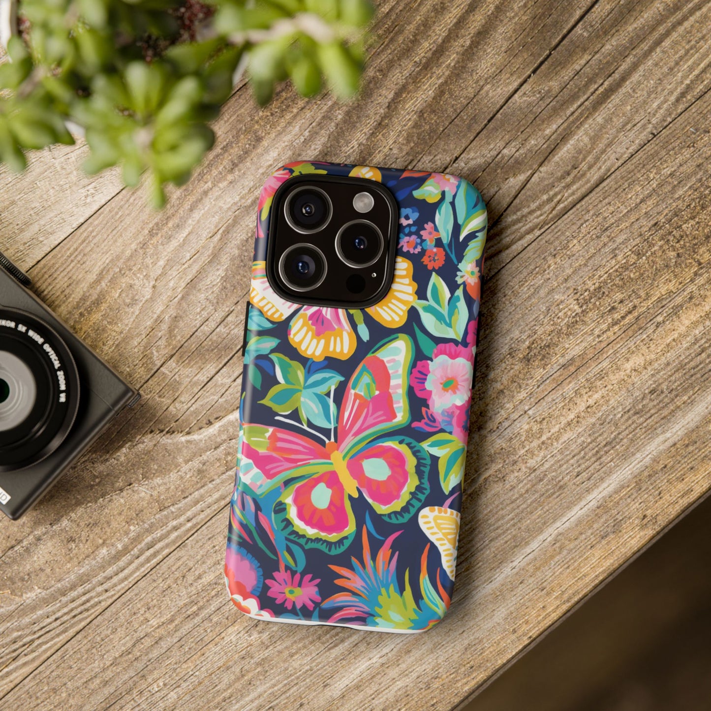 Floral Butterfly Phone Case - Tough Cases for Nature Lovers