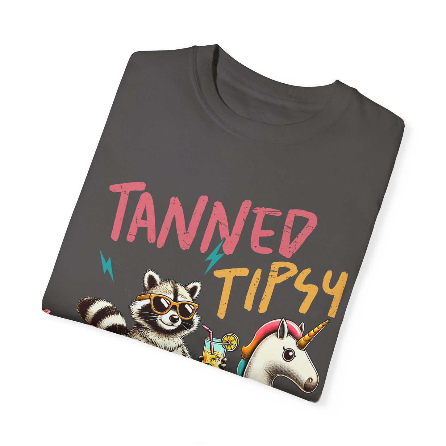 Unisex T-Shirt - Tanned, Tipsy & Trouble Party Tee