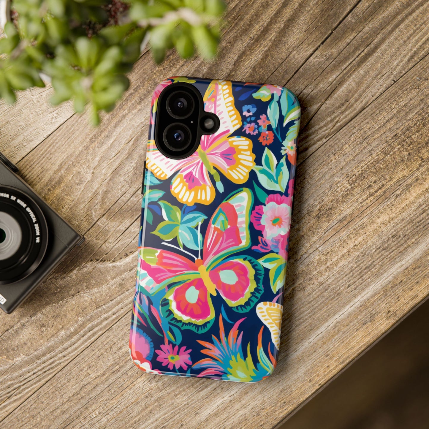 Floral Butterfly Phone Case - Tough Cases for Nature Lovers