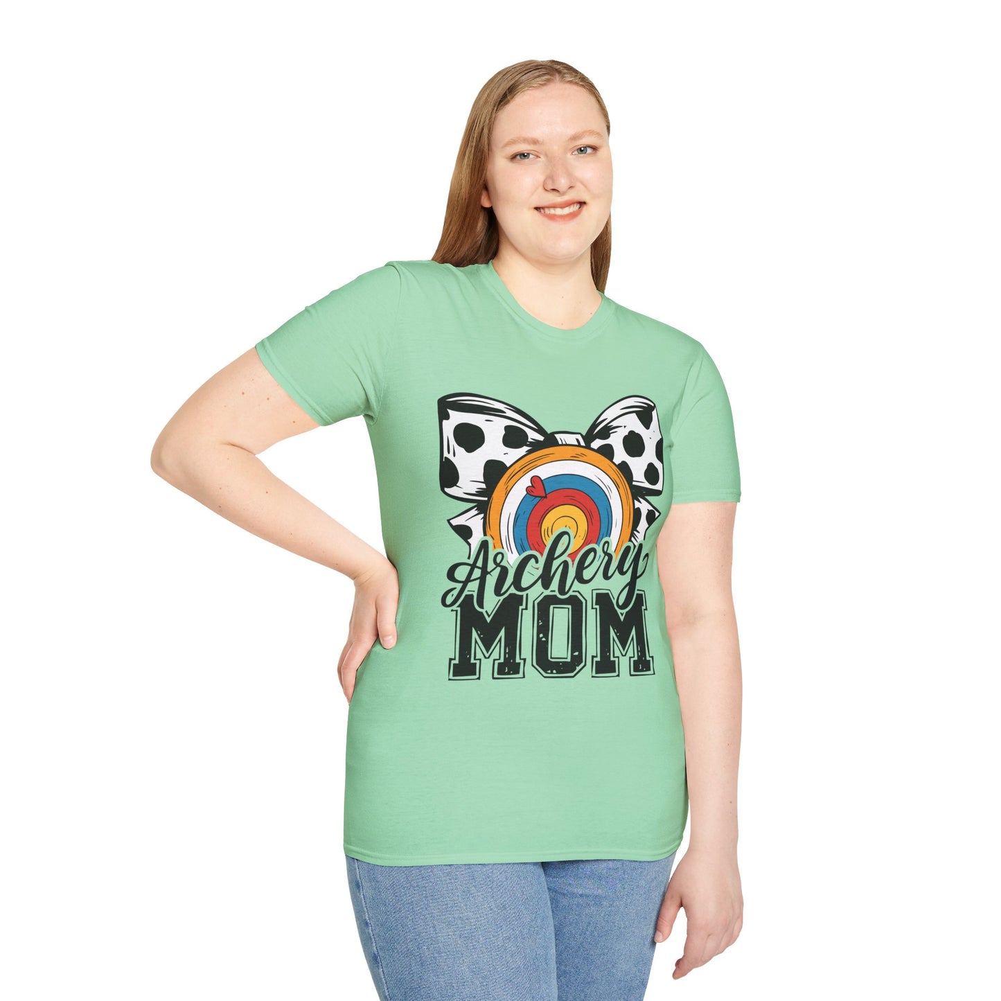 Archery Mom Graphic T-Shirt | Unisex Softstyle Tee for Proud Archery Moms