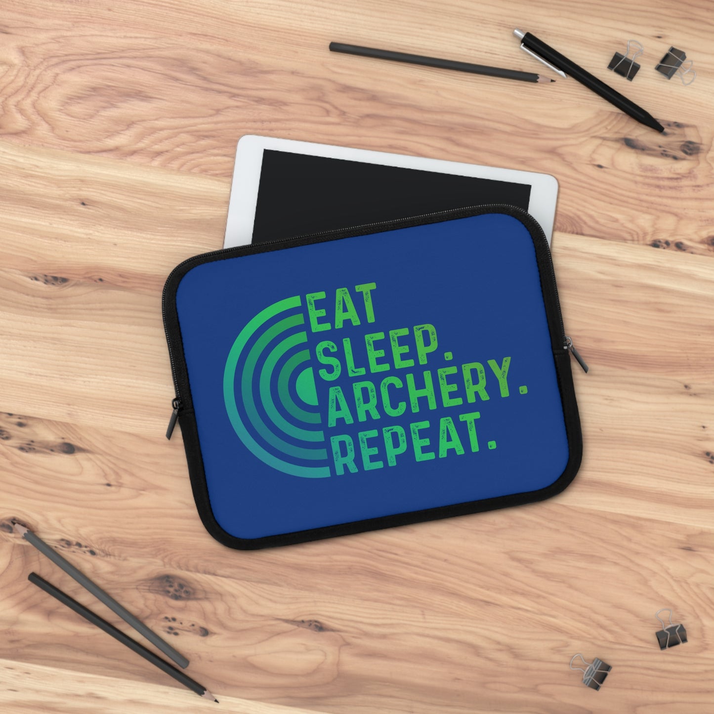 Archery Laptop Sleeve - Eat Sleep Archery Repeat - Perfect Gift for Archers