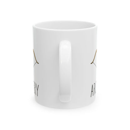 Archery Mug with Inspirational Quote, Coffee Cup Gift, Office Mug, Personalized Drinkware, Custom Tea Mug, Gift for Friends