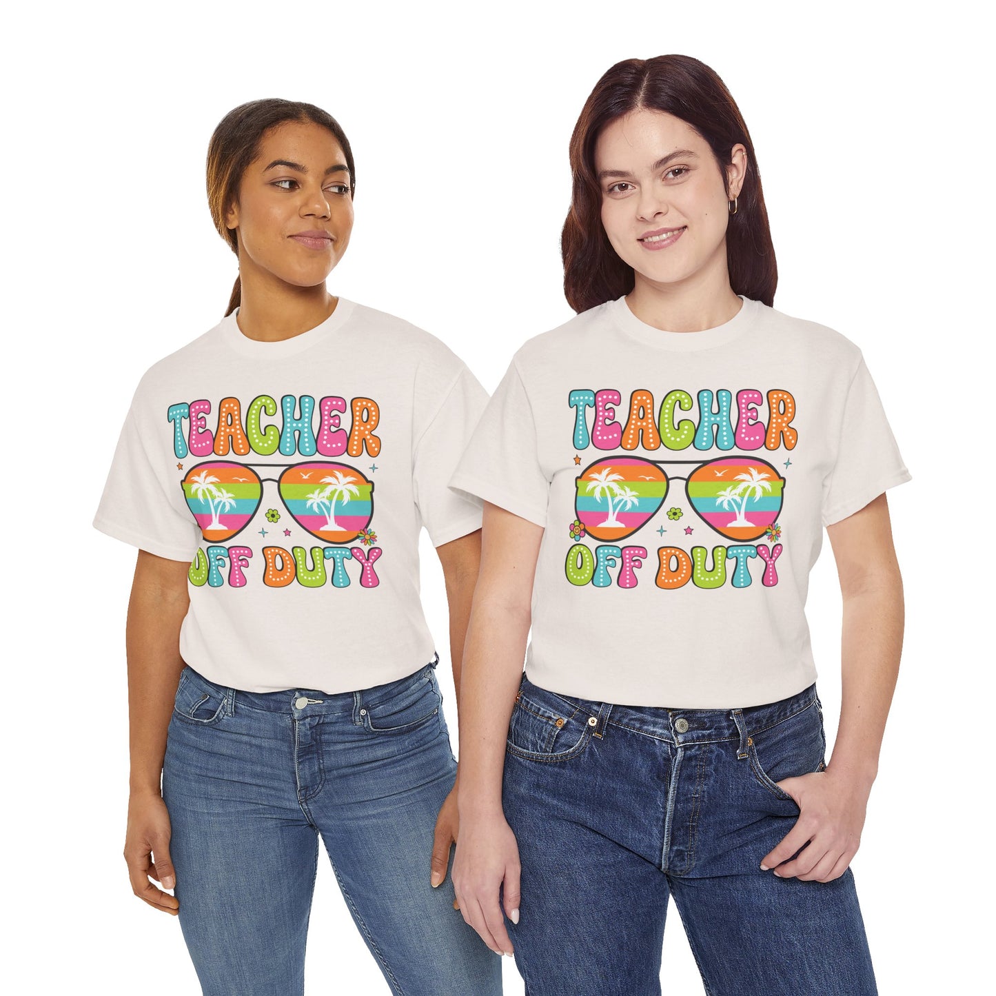 Teacher Off Duty Unisex Heavy Cotton Tee - Fun Summer Vibe T-Shirt