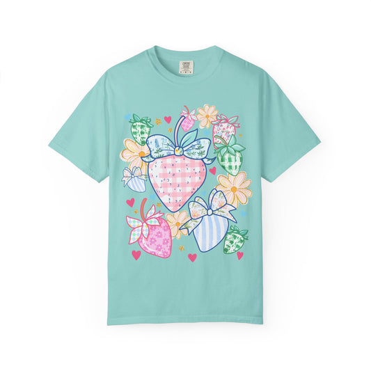 Cute Strawberry Tshirt | Comfort Colors Summer Strawberry Shirt, Cottagecore Berries Tshirt, Strawberry Aesthetic