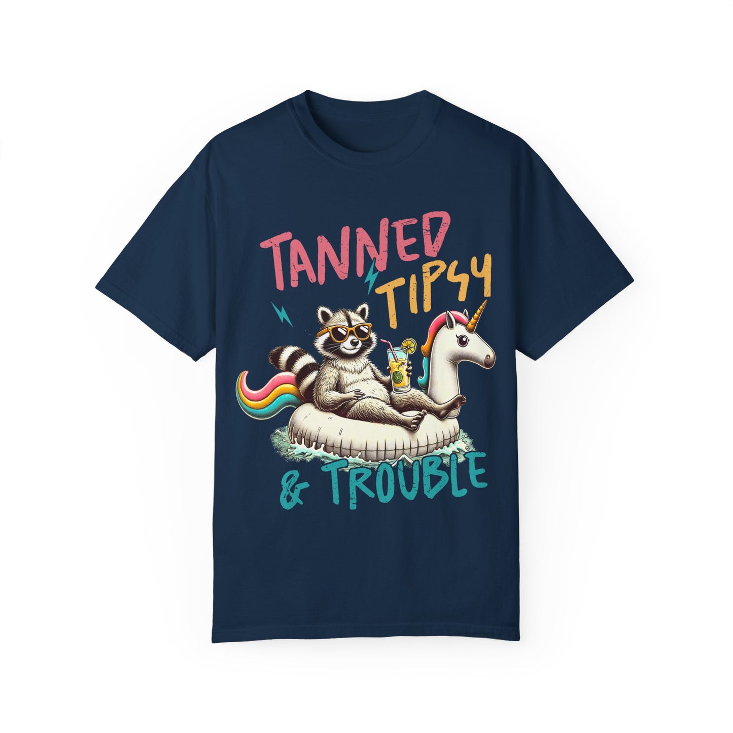 Unisex T-Shirt - Tanned, Tipsy & Trouble Party Tee