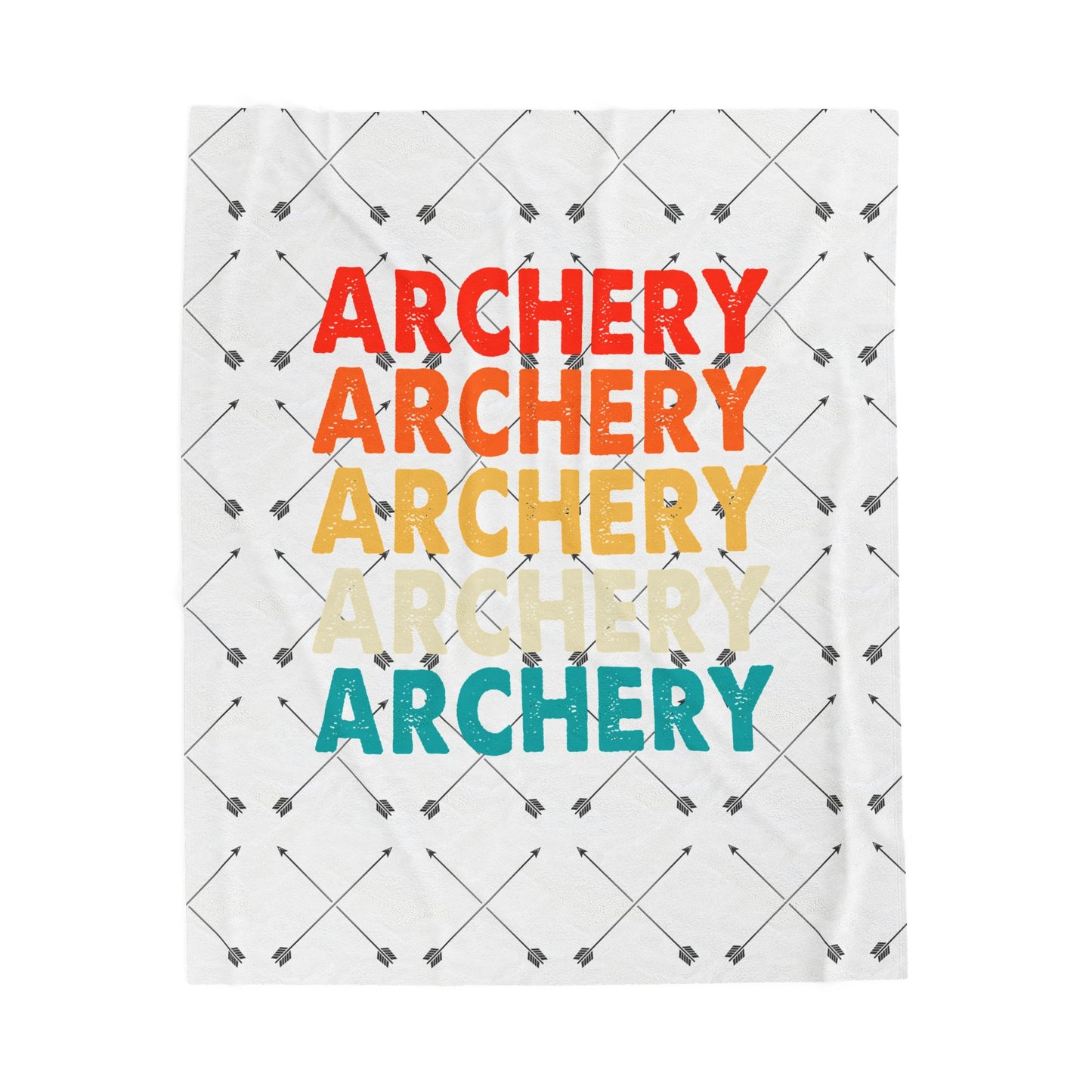 Archery with Arrows Plush Throw Blanket