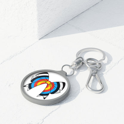 Archery Target Bow Keyring Tag