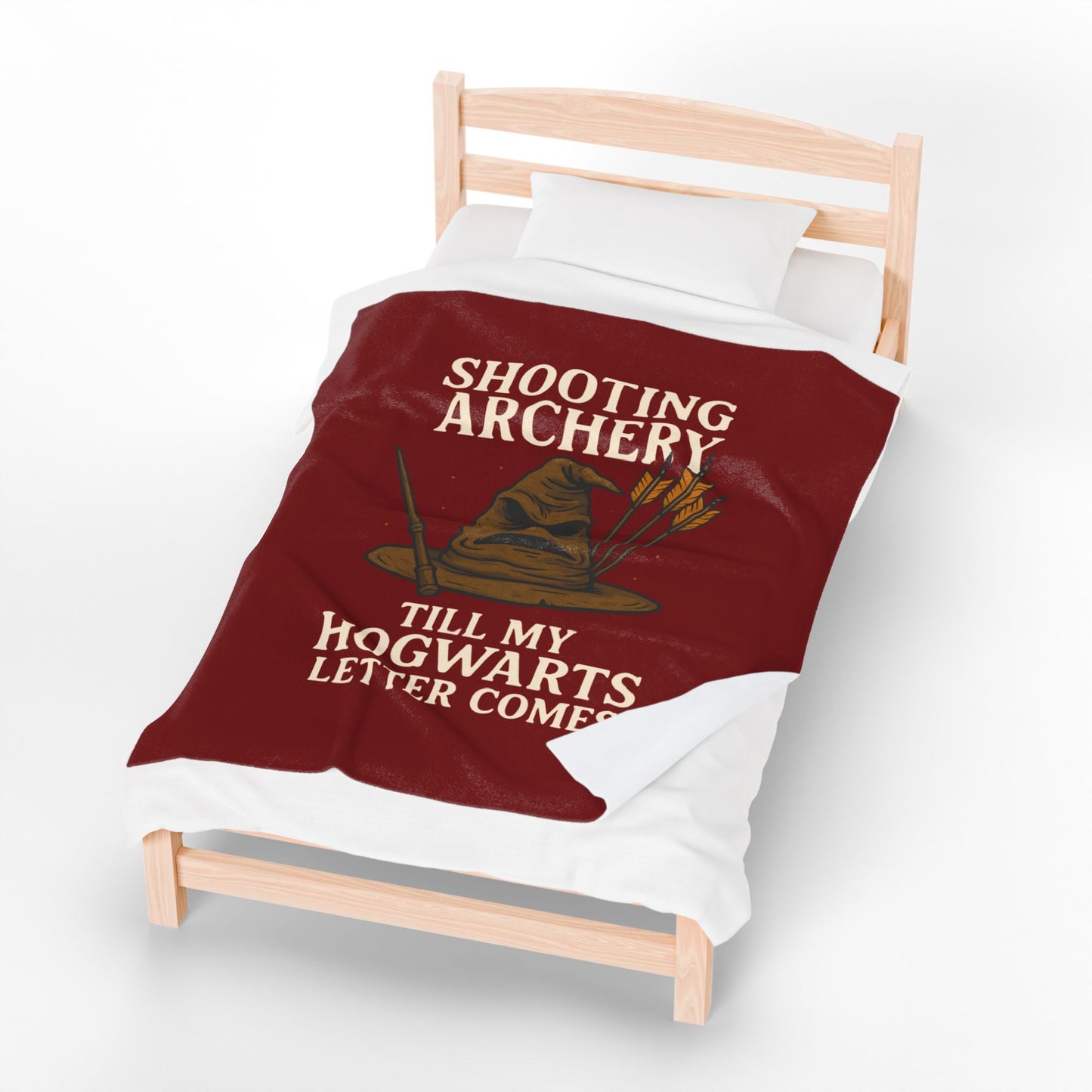 Hogwarts Themed Plush Blanket, Cozy Throw for Harry Potter Fans, Archery Enthusiast Gift, Warm Fleece for Movie Nights, Wizarding Decor