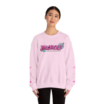 Colorful Archery Sweatshirt, Unisex Crewneck, Gift for Archers, Sports Apparel, Casual Wear, Comfortable Hoodie