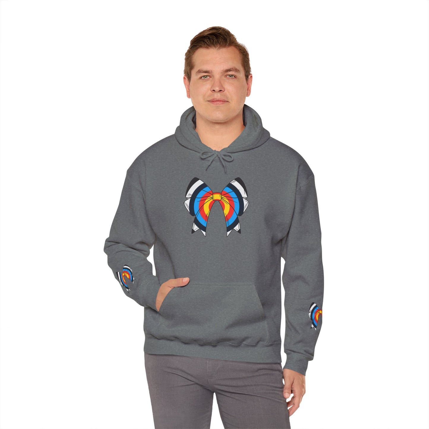 Archery Bow Hoodie With Mini Bows on Sleeves