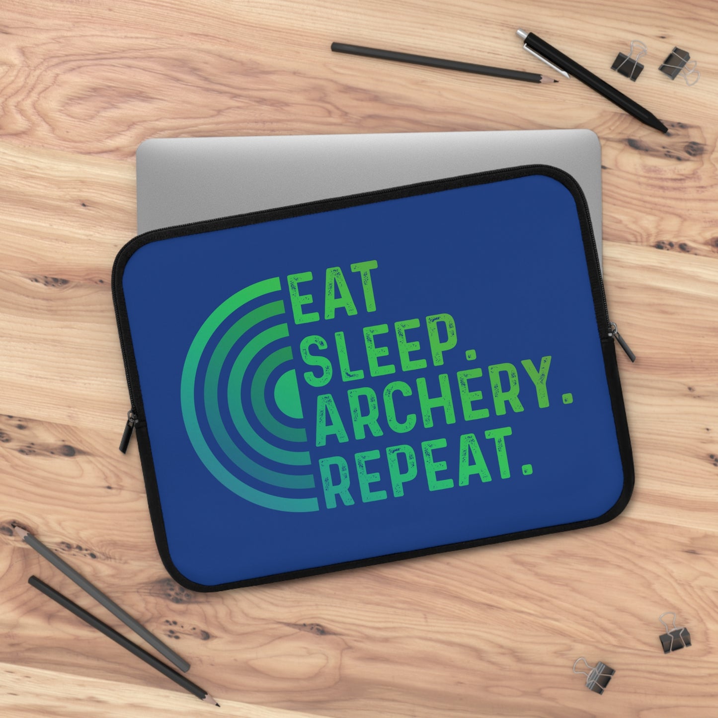 Archery Laptop Sleeve - Eat Sleep Archery Repeat - Perfect Gift for Archers