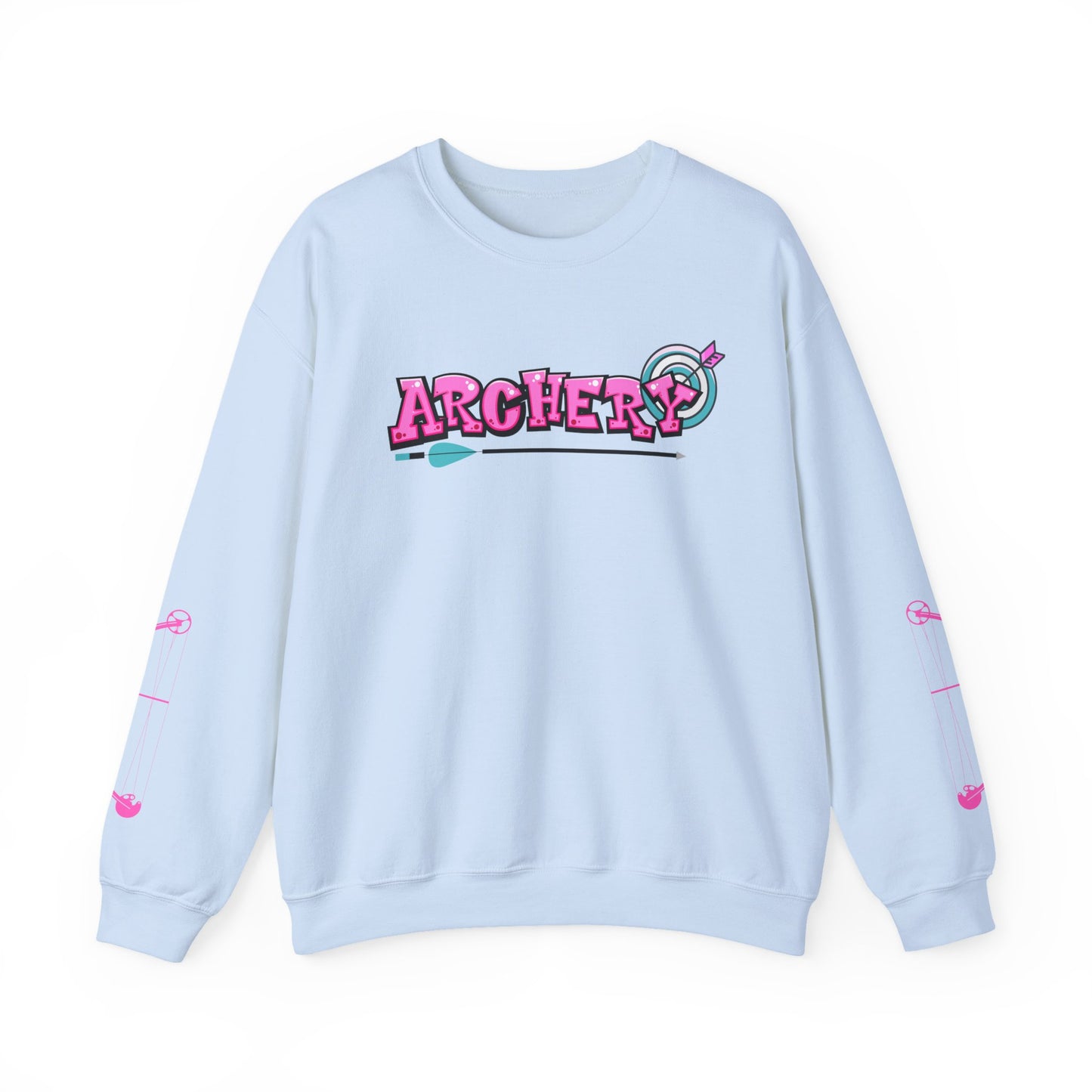 Colorful Archery Sweatshirt, Unisex Crewneck, Gift for Archers, Sports Apparel, Casual Wear, Comfortable Hoodie