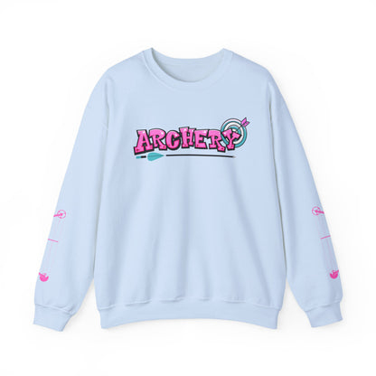 Colorful Archery Sweatshirt, Unisex Crewneck, Gift for Archers, Sports Apparel, Casual Wear, Comfortable Hoodie