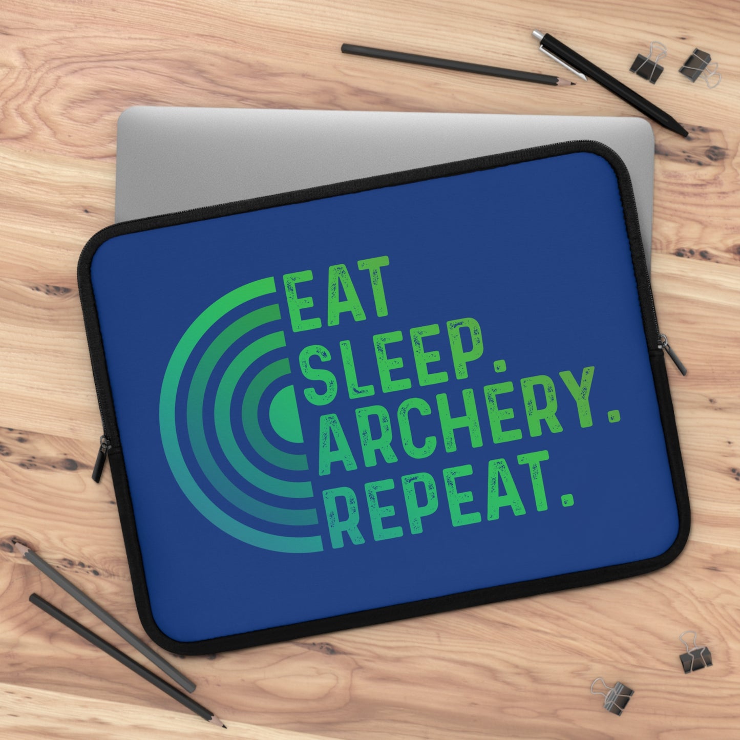 Archery Laptop Sleeve - Eat Sleep Archery Repeat - Perfect Gift for Archers