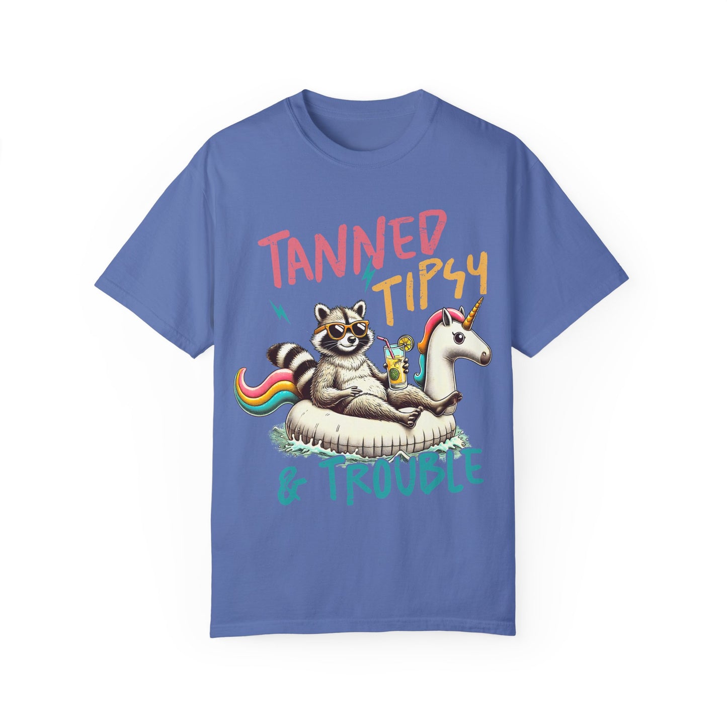 Unisex T-Shirt - Tanned, Tipsy & Trouble Party Tee