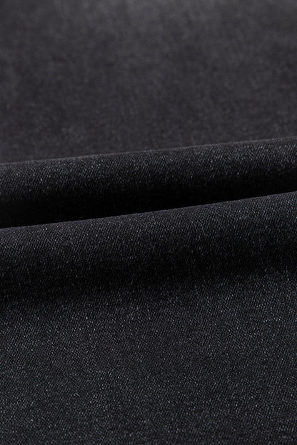 Black Wide Leg Pocketed High Waist Jeans