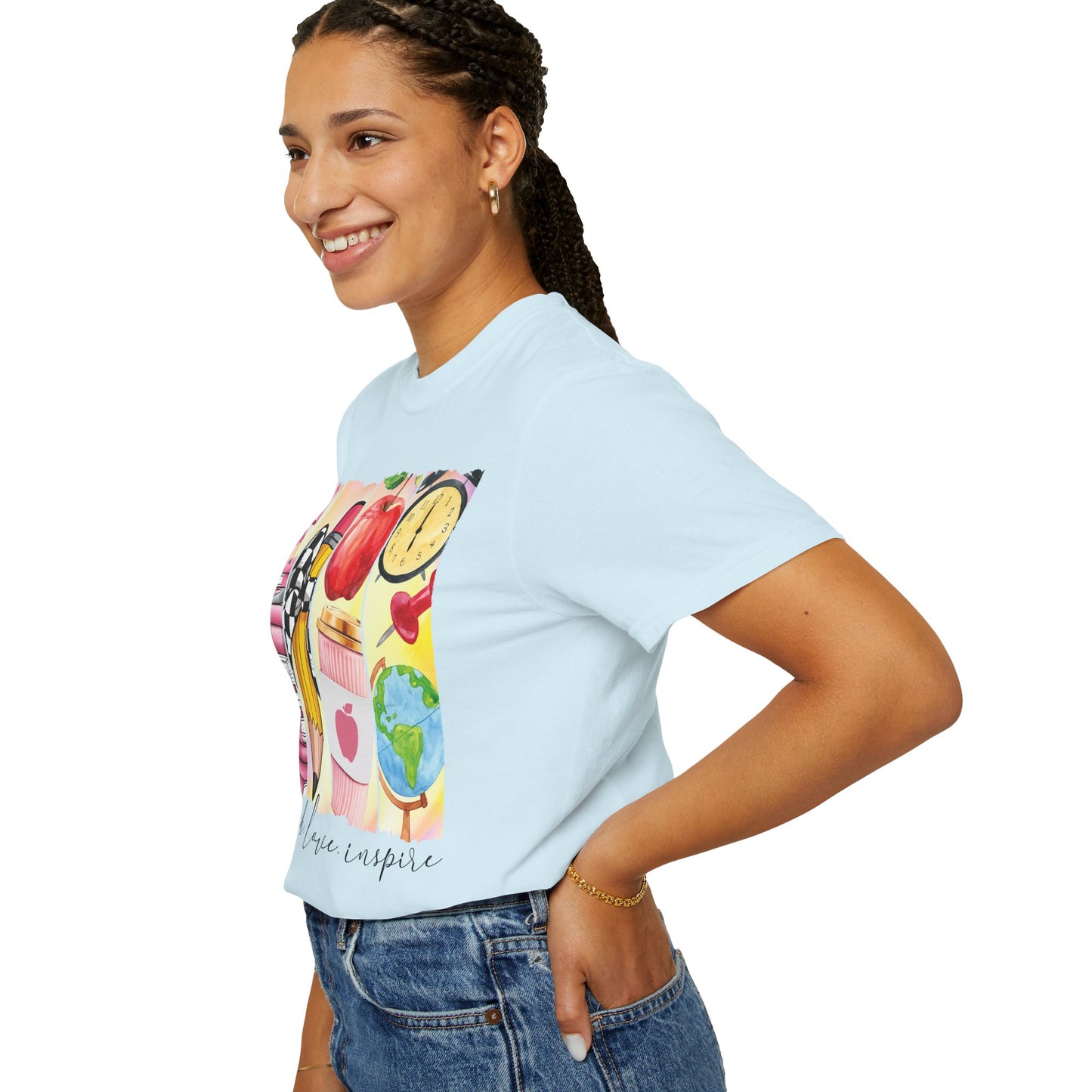 Teacher Appreciation Garment-Dyed T-Shirt - Teach Love Inspire