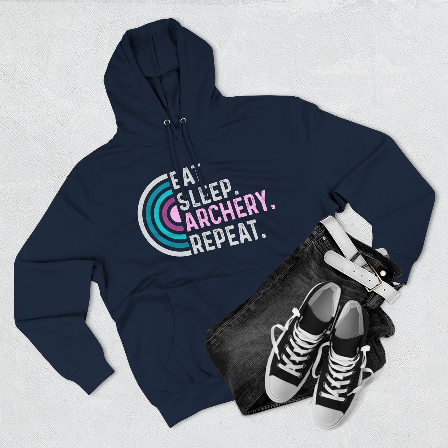 Eat Sleep Archery Repeat Hoodie, Cozy Fleece Hoodie for Archery Lovers, Gift for Archers, Sportswear for Outdoor Enthusiasts, Unique [...]