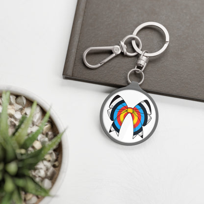 Archery Target Bow Keyring Tag